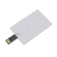 Clé USB Design Carte de Crédit Fine 64 Go 32 Go 8 Go 16 Go Clé USB Plastique Mémoire Stick 128 Mo Clé USB Interface 2.0 Nouveau