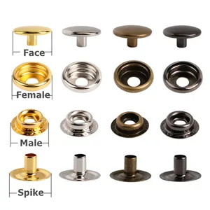 Iron Metal Snap Fastener Press Stud Rivet Sewing Leather Button Craft For Clothes Garment DIY Decoration Accessories