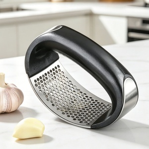 Manual Garlic Press Rocker <b>Silicone</b> Handle Garlic Crusher Mincer Ginger Squeezer Fruit & Vegetable <b>Tools</b> for Kitchen - Product Image 2