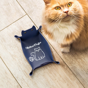 Plateau de rangement en cuir motif <span class=keywords><strong>chat</strong></span> mignon <span class=keywords><strong>pour</strong></span> dés, bijoux, objets divers, clés, <span class=keywords><strong>jeux</strong></span> de rôle (Dungeons & Dragons), cadeaux de festival - Product Image 5