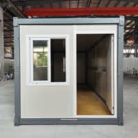Maison conteneur préfabriquée mini pliable isolée pour l'hiver avec structure en acier léger, livrable et pliable