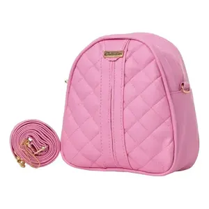 Sac messager Hilaria Rosa Fana rose matelassé avec bandoulière amovible pour femme, usage quotidien - Product Image 1