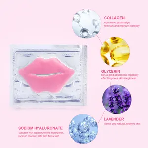 韩国批发唇膜自有品牌美容水晶胶原蛋白丰唇面膜