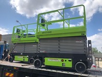 Plateforme élévatrice à ciseaux ZS1212HD 12M, nouvelle plateforme élévatrice électrique, batterie au lithium, capacité de 3 personnes, empattement de 1850 mm, moteur de 4,5 kW