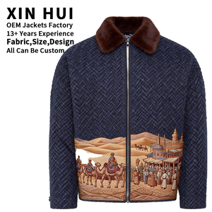 Chaqueta <span class=keywords><strong>de</strong></span> Tapicería Personalizada OEM 2026, Chaqueta <span class=keywords><strong>de</strong></span> <span class=keywords><strong>Lana</strong></span> con Cuello <span class=keywords><strong>de</strong></span> Piel <span class=keywords><strong>de</strong></span> Lujo para <span class=keywords><strong>Hombre</strong></span>, <span class=keywords><strong>Abrigo</strong></span> con Estampado <span class=keywords><strong>de</strong></span> Diseñador <span class=keywords><strong>de</strong></span> Oriente Medio - Product Image 1