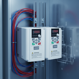 ตัวควบคุมมอเตอร์ VFD รุ่น Mokweir MK100 ขนาดเล็ก 0.4-4 กิโลวัตต์ 220/380 โวลต์ แบบเฟสเดียว/สามเฟส สำหรับควบคุมความเร็วมอเตอร์คอมเพรสเซอร์ - Product Image 1