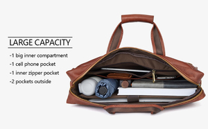 Bolso <span class=keywords><strong>de</strong></span> negocios <span class=keywords><strong>de</strong></span> cuero genuino para hombres, maletín <span class=keywords><strong>de</strong></span> trabajo <span class=keywords><strong>de</strong></span> 17 pulgadas para ordenador portátil - Product Image 4