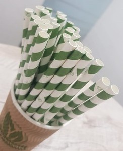 Pajitas de Papel Kraft Premium Ecológicas, Desechables y Biodegradables para Bebidas - Product Image 3