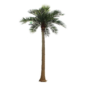 Decorazione per piscina da giardino paesaggistica a prova di UV Camouflage palma da esterno palma da datteri in argento artificiale sintetico - Product Image 2