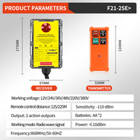 F21-2SE 2 boutons 24 volts grue télécommande spéciale hayon élévateur électrique grue Radio télécommande sans fil