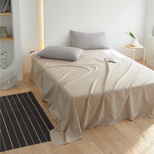Coton peigné à longues fibres 40s 200TC Qualité écologique une couleur unie Draps de lit simples/doubles minimalistes Draps plats - Product Image 6