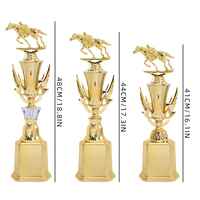 Logo personnalisé Trophée équestre le plus vendu Récompenses pour l'équitation Compétition sportive d'équitation