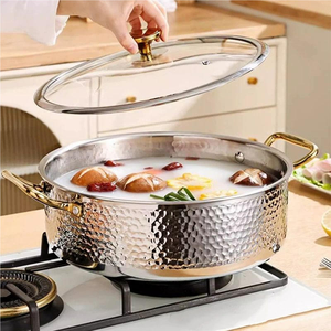 <span class=keywords><strong>Olla</strong></span> de Acero Inoxidable con Tapa de Vidrio, Apta para Lavavajillas, de Gran Capacidad, para Sopa - Product Image 5