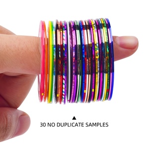 30 colori Della Miscela Rolls Del Nastro Della Striatura Linea Decorazione Nail Art Sticker FAI DA TE Consigli di strumenti per Manicure - Product Image 3
