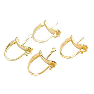 ต่างหูแบบหนีบสำหรับผู้หญิงประดับฝามุกชุบทองใส่ได้ทุกวัน - Product Image 4
