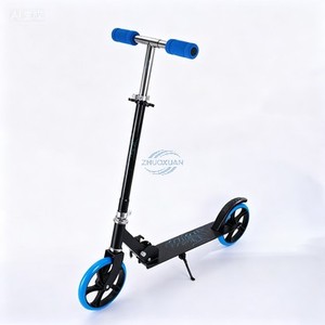 Lightweight Aluminum Alloy Two-<b>Wheel</b> Kick Scooter for Kids White with Yellow Accents No Suspension Foldable Design - Product Image 6