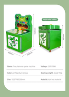 Machine de jeu Whack-a-Mole lumineuse multicolore pour enfants, à monnayeur, avec récompenses, facile à utiliser, 2 joueurs, CE, anglais