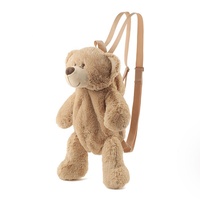 Usine personnalisé animal en peluche sac à dos ours en peluche singe lapin kangourou sac d'école pour enfants cadeaux