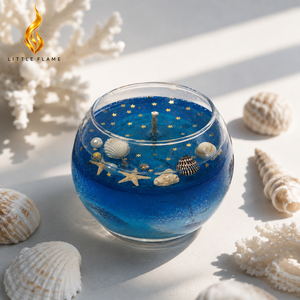 LF Handgemachte Gel-Kerze mit Meeresduft und Muscheln, Luxus-Aromakerzen OEM für Hochzeitsgeschenke, Großhandel Geschenkkerzen - Product Image 1