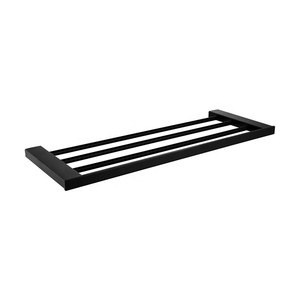 Single Bathroom Accessories Towel Bar <strong>Black</strong> Chrome and Stainless Steel <strong>Bath</strong> Towel <strong>Rack</strong> - Product Image 3