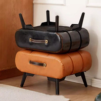 Chaise Ottoman Moderne de Luxe en Tissu Doré Style Nordique pour Salle à Manger, Maquillage, Salon, Meuble de Maison avec Repose-Pieds en Métal