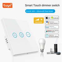 Interrupteur intelligent à 3 voies Anjielo, commande vocale Alexa, application de contrôle à distance, contrôle tactile WiFi, automatisation de la maison intelligente