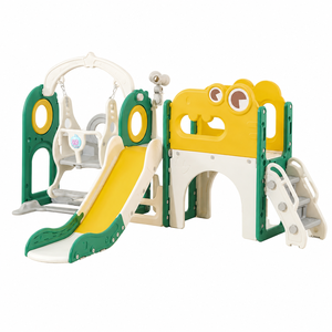 Grand ensemble de jeux d'intérieur pour tout-petits avec toboggan, balançoire, tour d'escalade, tunnel, télescope, panier de basket et centre d'activités - Product Image 1