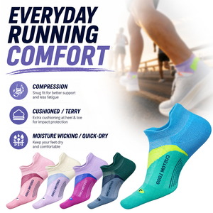 Calcetines Deportivos Personalizados de Corte Bajo, Compresión, Acolchados, con Absorción de Humedad, Secado Rápido, con Logotipo para Venta al Por Mayor - Product Image 1