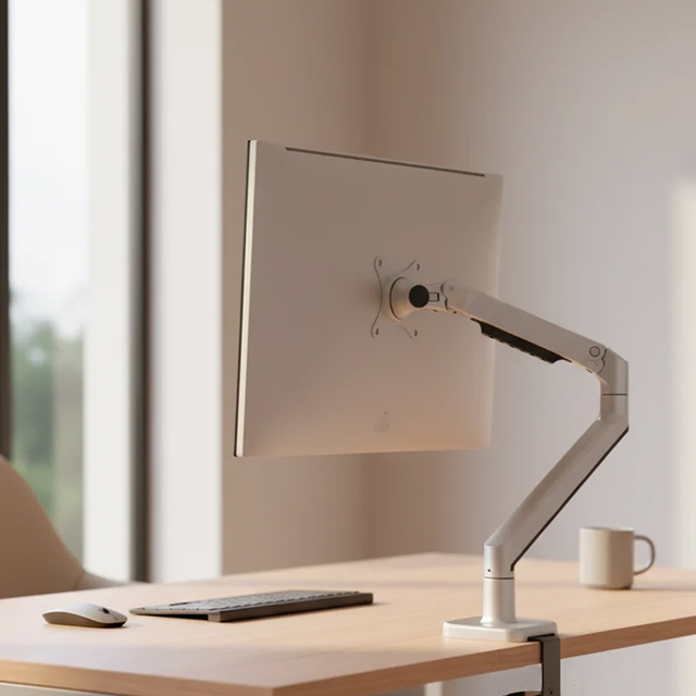 Adjustable Arm VESA Metal Computer Monitor Stand Gas Spring Durable Load Capacity 3-15KG Clamp Desk