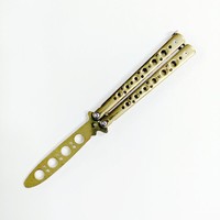 Couteaux papillon d'entraînement non affûtés pliables pour l'extérieur, couteau papillon CS:GO, outil d'entraînement portable pour l'exercice manuel