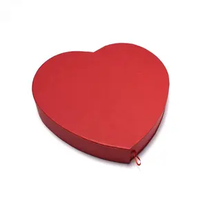 红色巧克力包装新年心形滑动抽屉牛皮纸个性化定制印刷豪华纸盒