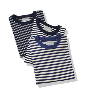T-<span class=keywords><strong>shirt</strong></span> Marin à Rayures Bretonnes Vintage 280g pour Homme 100% Coton Épais, Personnalisable avec Logo, Streetwear, Manches Longues, Vente en Gros - Product Image 2