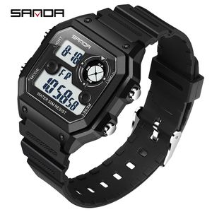 Relojes deportivos para hombre de la marca SANDA, cronómetros de moda con cuenta regresiva, reloj digital LED impermeable para hombre, reloj masculino. - Product Image 1