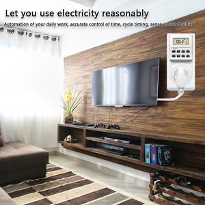 THA Plug <span class=keywords><strong>Timer</strong></span> Digital Switch Outlet Temporizador De Cozinha Eletrônico Outlet 12/24 Horas Ciclo Programável <span class=keywords><strong>Timer</strong></span> Outlet Configuração do Tempo - Product Image 4