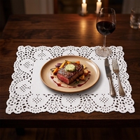 Napperons en papier dentelle jetables de qualité alimentaire pour gâteaux