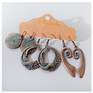 Monili della boemia Dell'annata Orecchino Della Vite Prigioniera <span class=keywords><strong>Set</strong></span> di 3 Coppie Anelli di Orecchio <span class=keywords><strong>Set</strong></span> Nuovo <span class=keywords><strong>Argento</strong></span> Antico Foglie Designer Ciondola Gli <span class=keywords><strong>Orecchini</strong></span> del Gancio <span class=keywords><strong>Set</strong></span> - Product Image 5