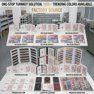 Missgel Espositore di Lusso in Pelle PU per Smalti, 160 Colori Pre-visualizzati, Cartella Colori Gel Polish per Brand - Product Image 1