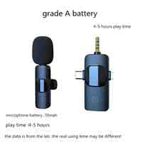 Microphone Lavalier Sans Fil Omnidirectionnel à Réduction de Bruit Professionnel K15 de Qualité Supérieure Baiwangli Top5 avec Batterie 40mAh