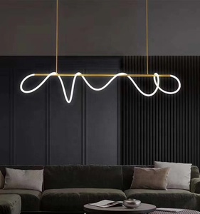 Lámpara Colgante Moderna de Tubo LED Flexible, Lámpara de Techo para <span class=keywords><strong>Dormitorio</strong></span>, Sala de Estar, Iluminación Interior Nórdica LED - Product Image 1