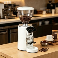 Molinillo de Café Eléctrico Comercial WARM con Muelas Planas de 74 mm, Dosificador para Espresso y Cafeterías