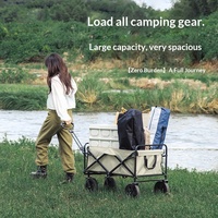 Remorque de camping populaire pliable, petit chariot de transport réglable pour la pêche, avec roues de 5 et 8 pouces, véhicule tout-terrain