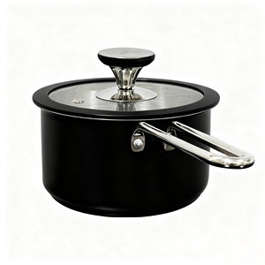 ชุดเครื่องครัวสแตนเลสสีดำสไตล์เกาหลี304เป็นมิตรกับสิ่งแวดล้อมฝาแก้วทนความร้อนหม้อซุปสำหรับทำอาหารที่บ้านไม่เคลือบ - Product Image 2