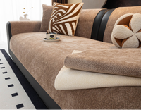 Coussin de canapé rafraîchissant en soie glacée pour l'été, tapis de luxe léger haut de gamme, fixe, antidérapant, anti-poussière, anti-griffures de chat, lavable en machine
