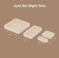Organisateur de bureau modulaire écologique en bois massif poli minimaliste avec multifonctionnalité