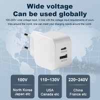 PD 18W Cargador USB Pared Tamaño mini Rápido Reino Unido EE. UU. UE Enchufe QC Todos los compatibles Adaptador de viaje universal para iPhone