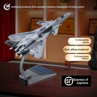 Modèle d'avion J-20 de la Corporation de l'industrie aéronautique chinoise, échelle 1:72, assemblage métallique, modèle de chasseur de cinquième génération J-20