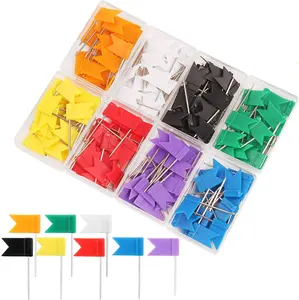 High Quality Cheap Assorted Colors Decorative World Map Flag Shaped Colorful Push Pins For Cork Board and Map Thumb Tack