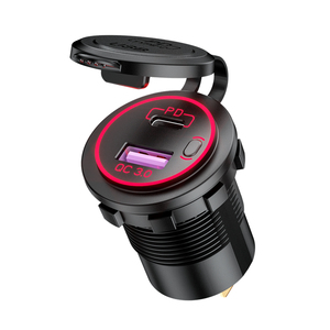 Kewig, ODM, OEM, QC3.0, QC18W, PD30W, PC ignífugo, puertos duales, toma de autobús, camión, cargador de coche, carga rápida con interruptor de encendido/apagado de apertura - Product Image 1