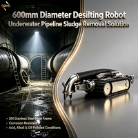 Robot Desilting Merek FORBEST Diameter 600mm Konstruksi Baja Tahan Karat 304 Motor PLC Gearbox 380V-Tahan Korosi