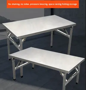 RVS 201 opklapbare werkbank zonder wielen, keuken-eettafel, presentatiestandaard, kraampje voor de avondmarkt, buiten BBQ, commercieel gebruik - Product Image 6